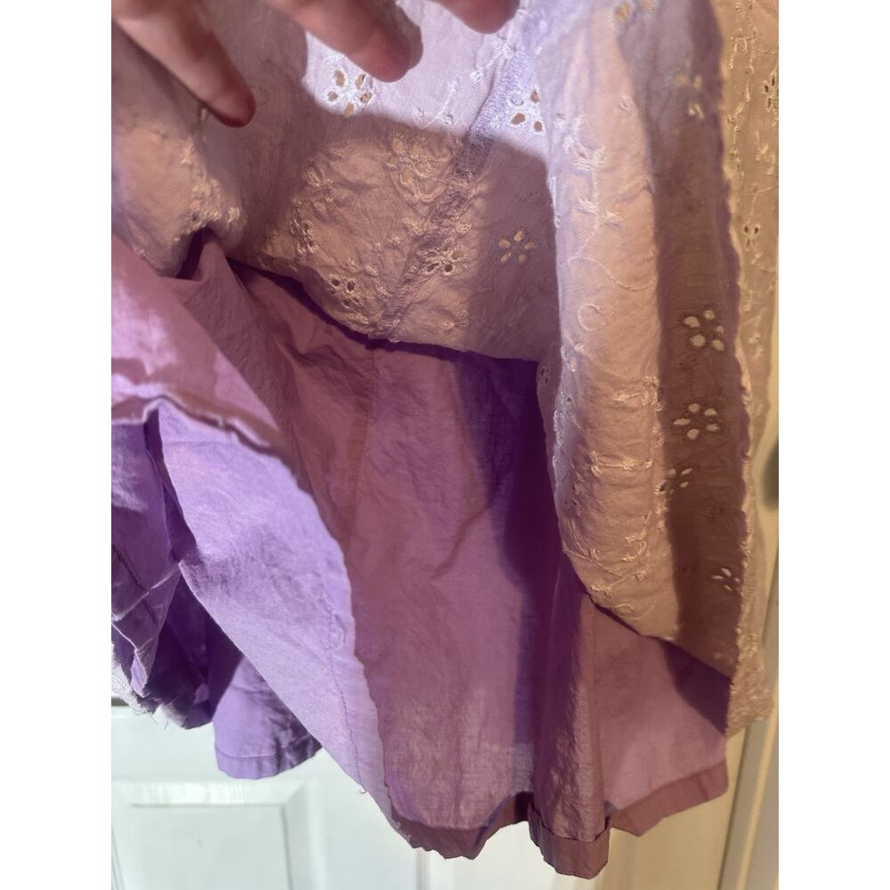Lane Bryant Short sleeve convertible off shoulder dress 100% cotton 22-24 Purple - Picture 6 of 10